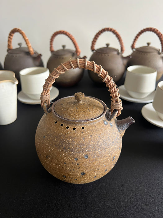 Handcrafted Teapot Rock Clay Rustic