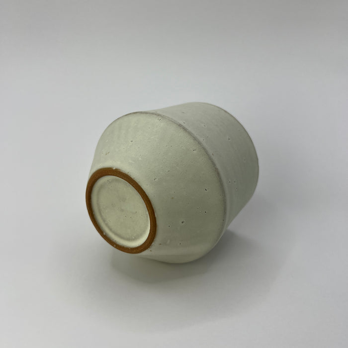 Handcrafted Cup Powder Glazed Creamy White