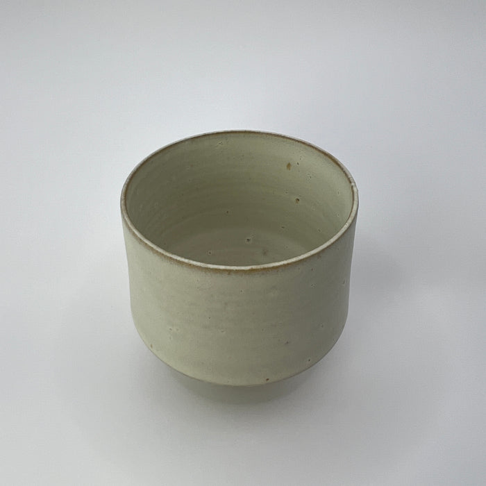 Handcrafted Cup Powder Glazed Creamy White