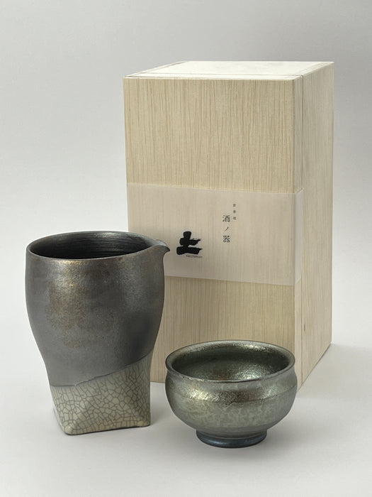 Handcrafted Sake Set Silverly