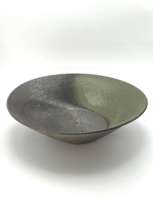 Handcrafted Bowl Carbonized with Ash Powdered Large