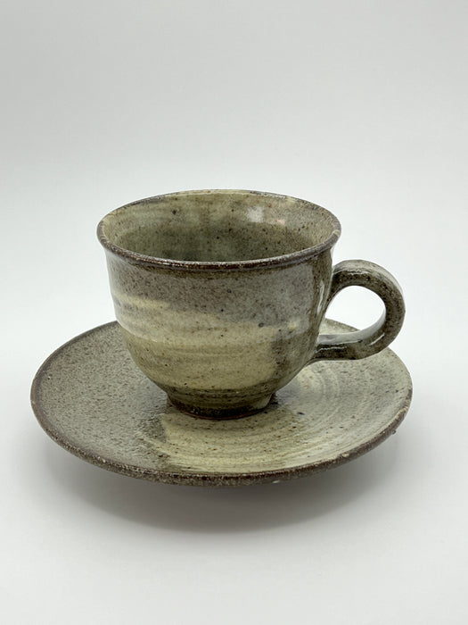 Handcrafted Cup & Saucer Ash Brush