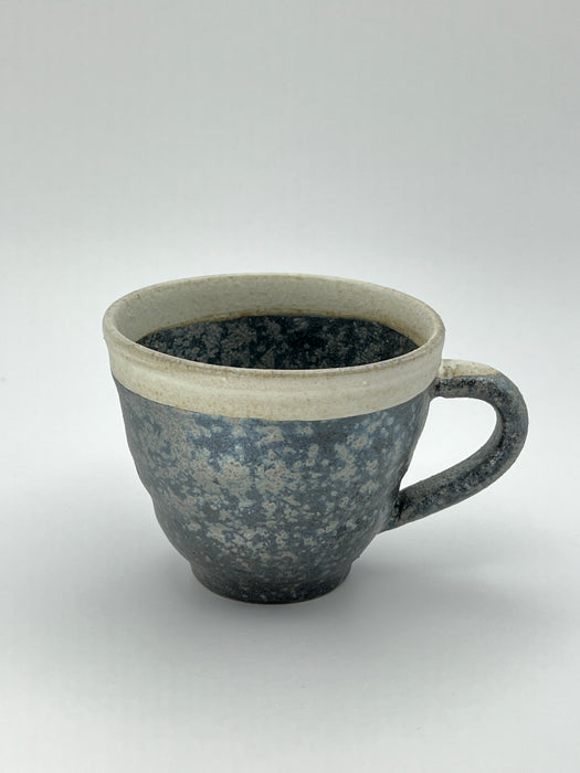 Handcrafted Mug Charcoal Grey with White Edge