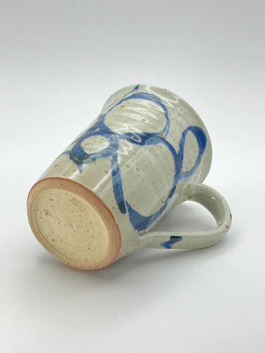 Handcrafted Mug Tall Vivid Blue Circle