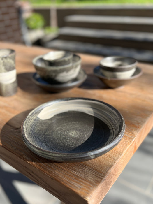 Handcrafted Bowl Black Shore Large