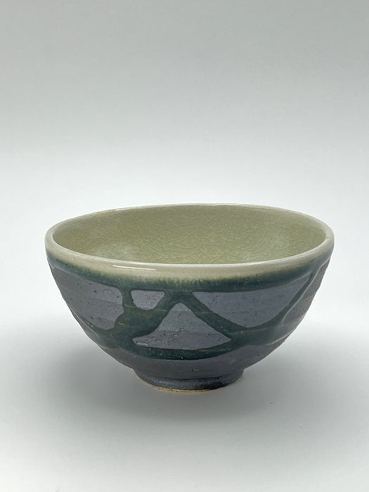 Handcrafted Rice Bowl Black Flow