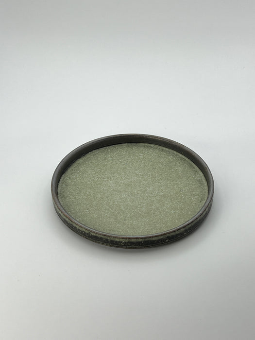 Handcrafted Plate Jade Green Interior & Kiln-changed Small