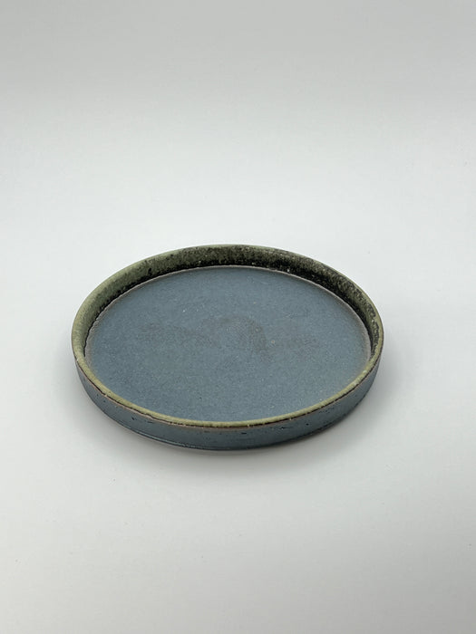 Handcrafted Plate Jade Green Exterior & Kiln-changed Small