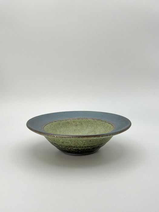 Handcrafted Bowl Rim Jade Green Interior & Kiln-changed Small