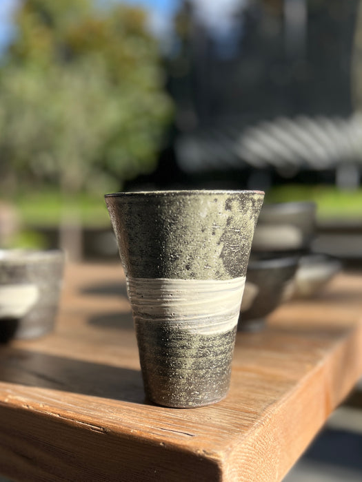 Handcrafted Cup Tall Black Shore