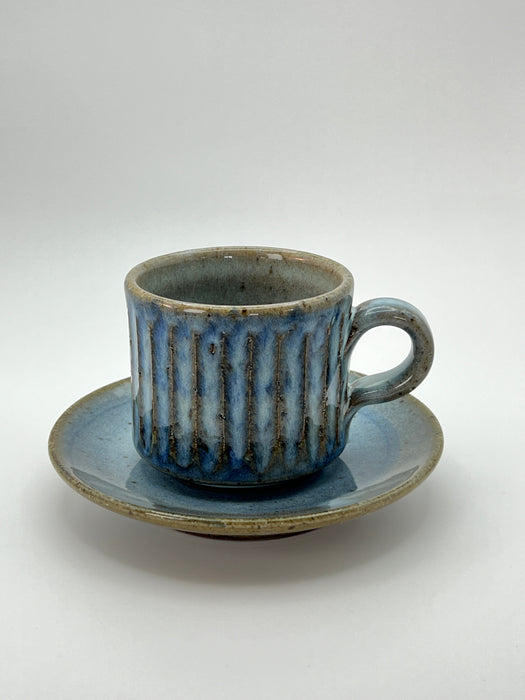 Handcrafted Cup & Saucer Aohagi