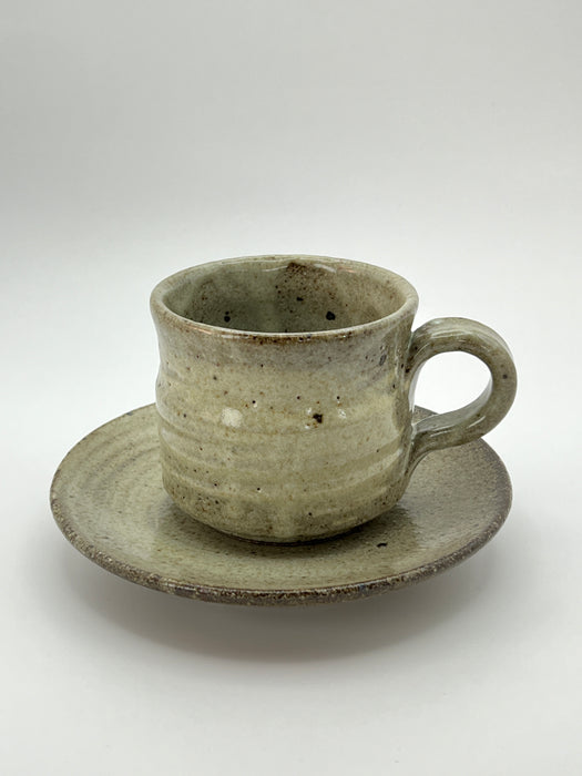 Handcrafted Cup & Saucer Ash Brush