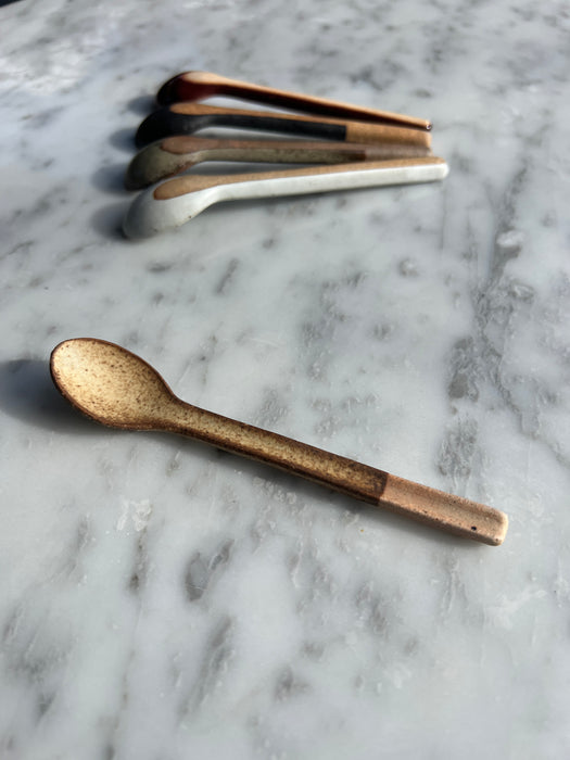 Handcrafted Porcelain Spoon Rusty