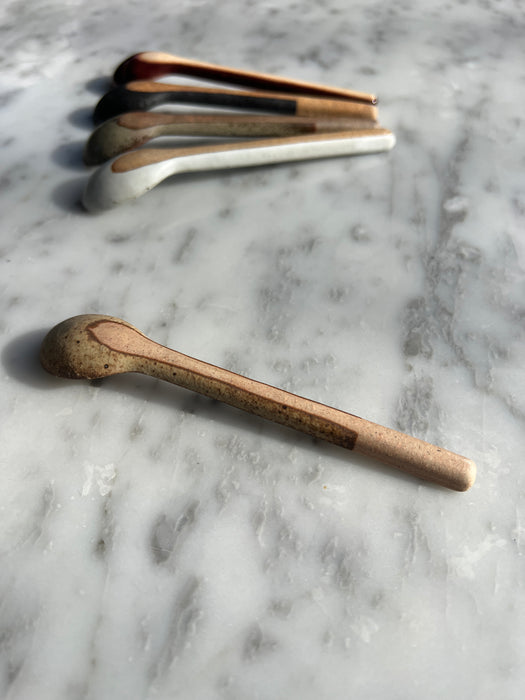 Handcrafted Porcelain Spoon Rusty