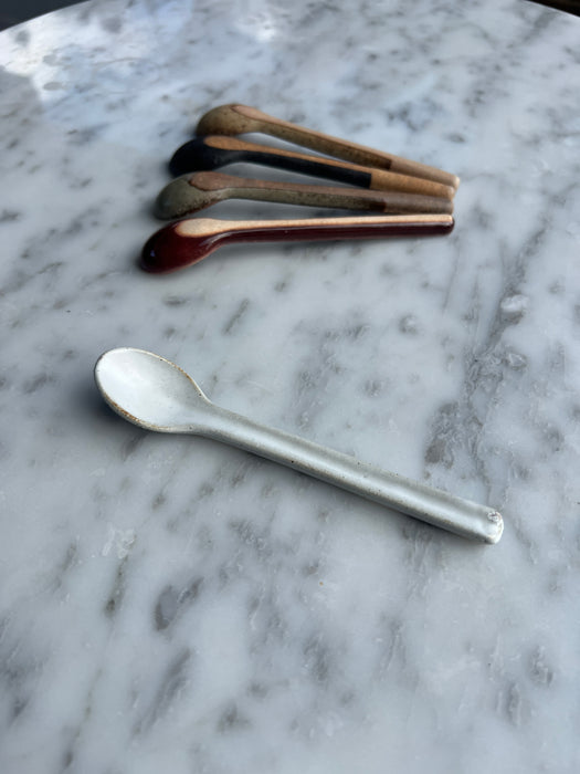 Handcrafted Porcelain Spoon White Glaze