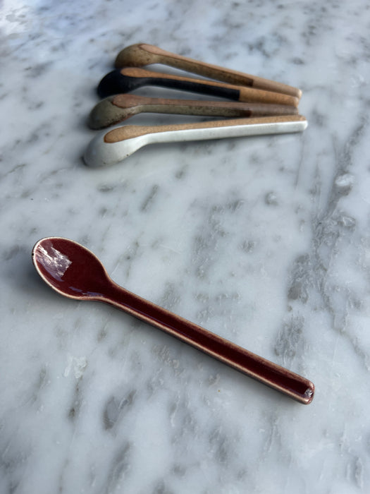 Handcrafted Porcelain Spoon Red