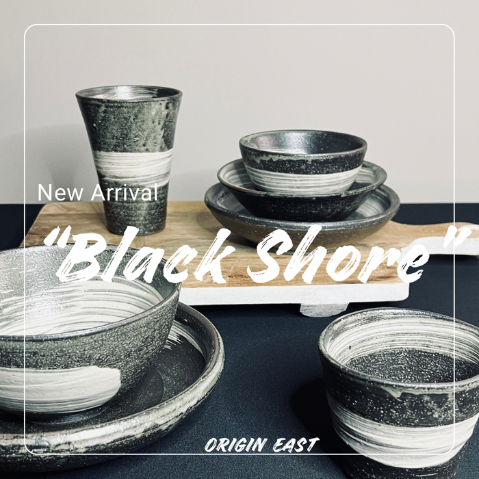 New arrival “Black Shore” handcrafted porcelain from Japan