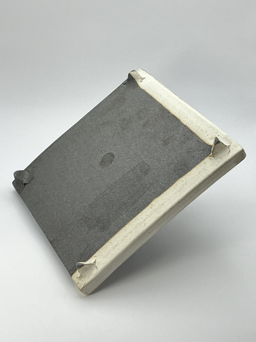 Handcrafted Plate Square Charcoal Grey