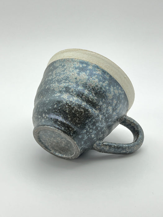 Handcrafted Mug Charcoal Grey with White Edge