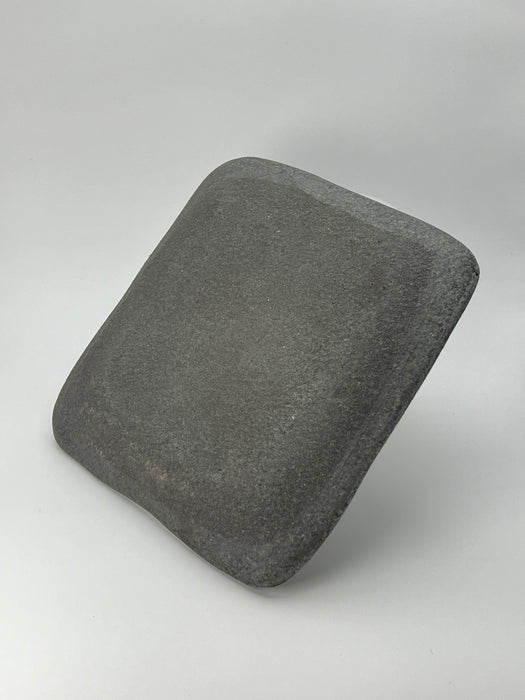 Handcrafted Plate Square Charcoal Grey & Kiln-Changed