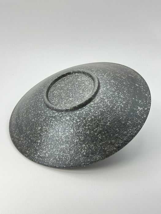 Handcrafted Bowl Charcoal Grey & Brush Stroke Medium
