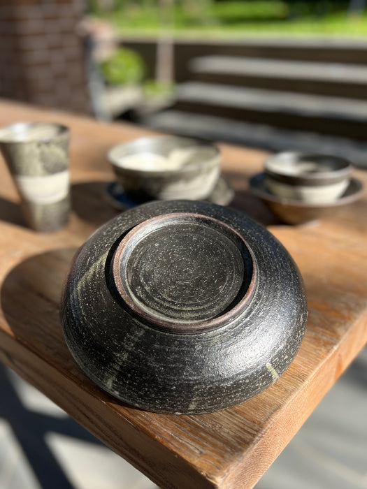 Handcrafted Bowl Black Shore Large