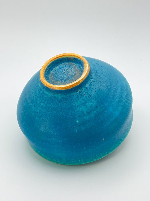 Handcrafted Tea Bowl Blue Glaze