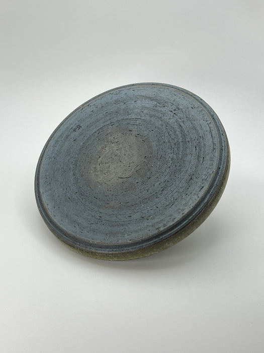 Handcrafted Plate Jade Green Interior & Kiln-changed Medium