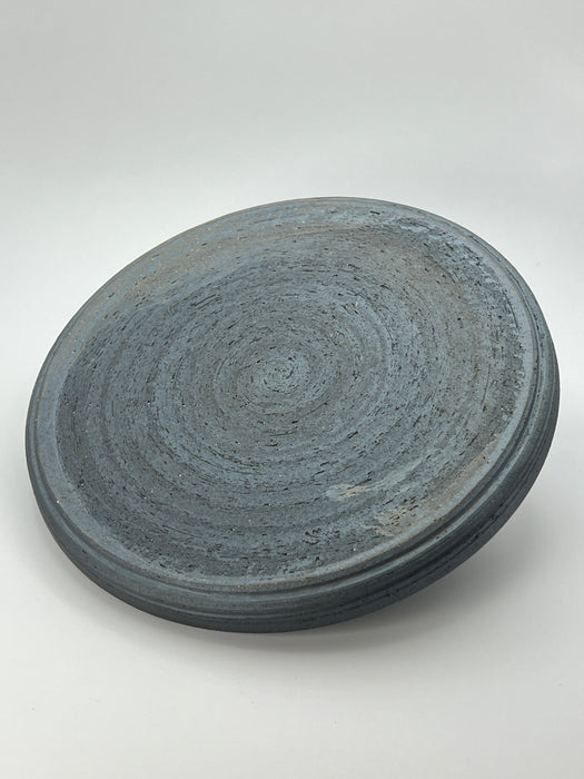 Handcrafted Plate Jade Green Exterior & Kiln-changed Large