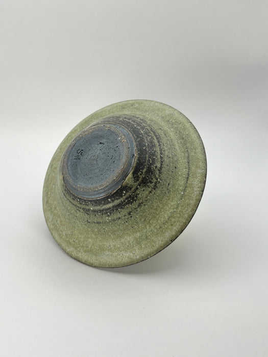 Handcrafted Bowl Rim Jade Green Interior & Kiln-changed Small
