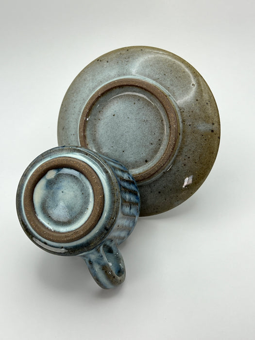 Handcrafted Cup & Saucer Aohagi