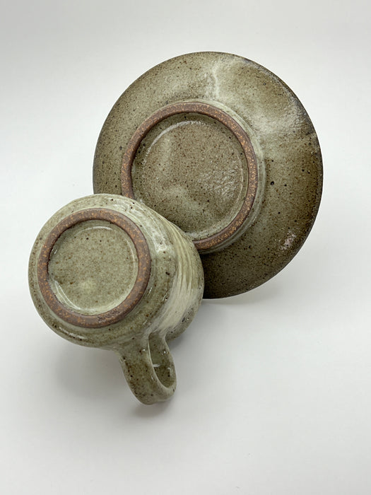 Handcrafted Cup & Saucer Ash Brush