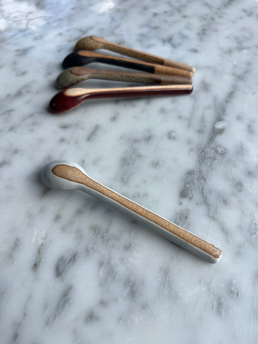 Handcrafted Porcelain Spoon White Glaze