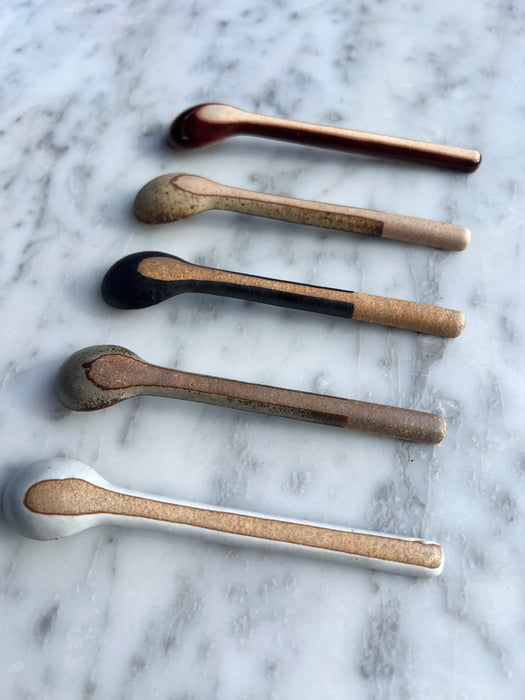 Handcrafted Porcelain Spoon Rusty