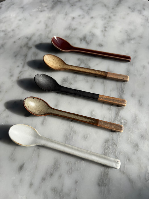 Handcrafted Porcelain Spoon Rusty
